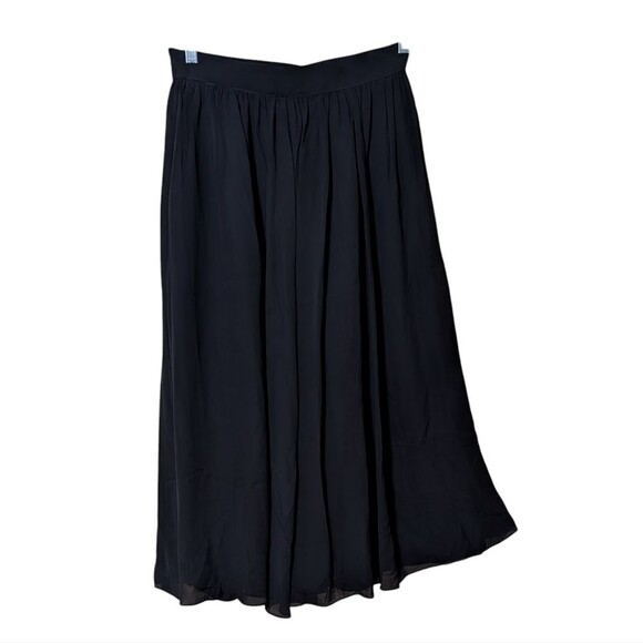 Vintage Laura Ashley black overlay silk midi skirt size 10 Morelle high waisted - Picture 11 of 11